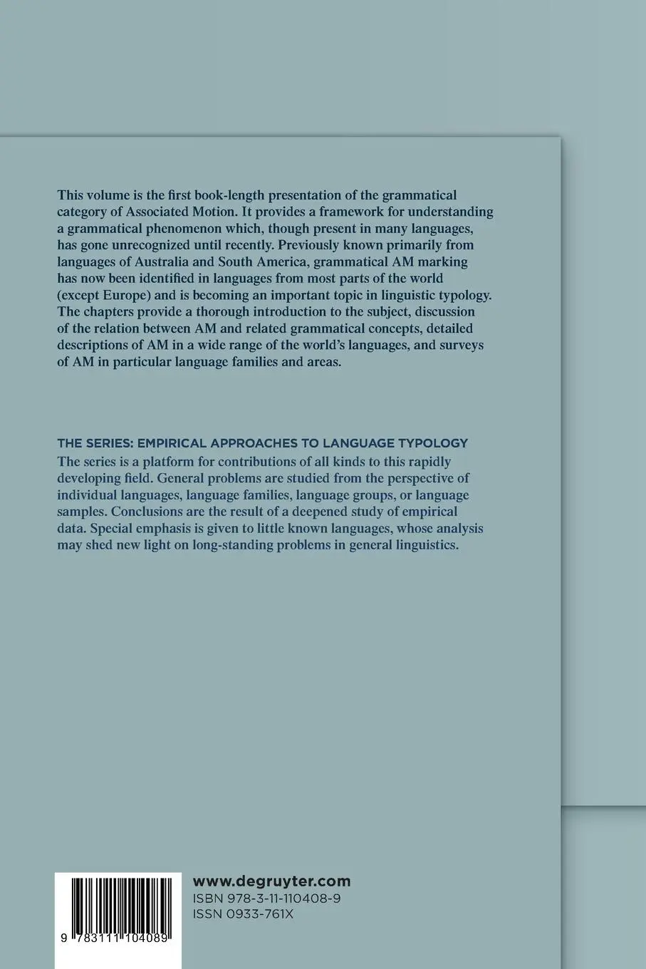 Rückseite: 9783111104089 | Associated Motion | Harold Koch (u. a.) | Taschenbuch | VII | Englisch