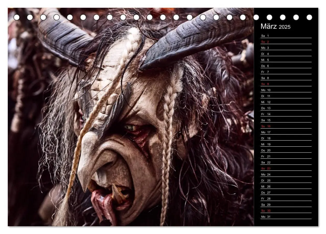 Bild: 9783435174089 | Krampus Kalender 2025 (Tischkalender 2025 DIN A5 quer), CALVENDO...