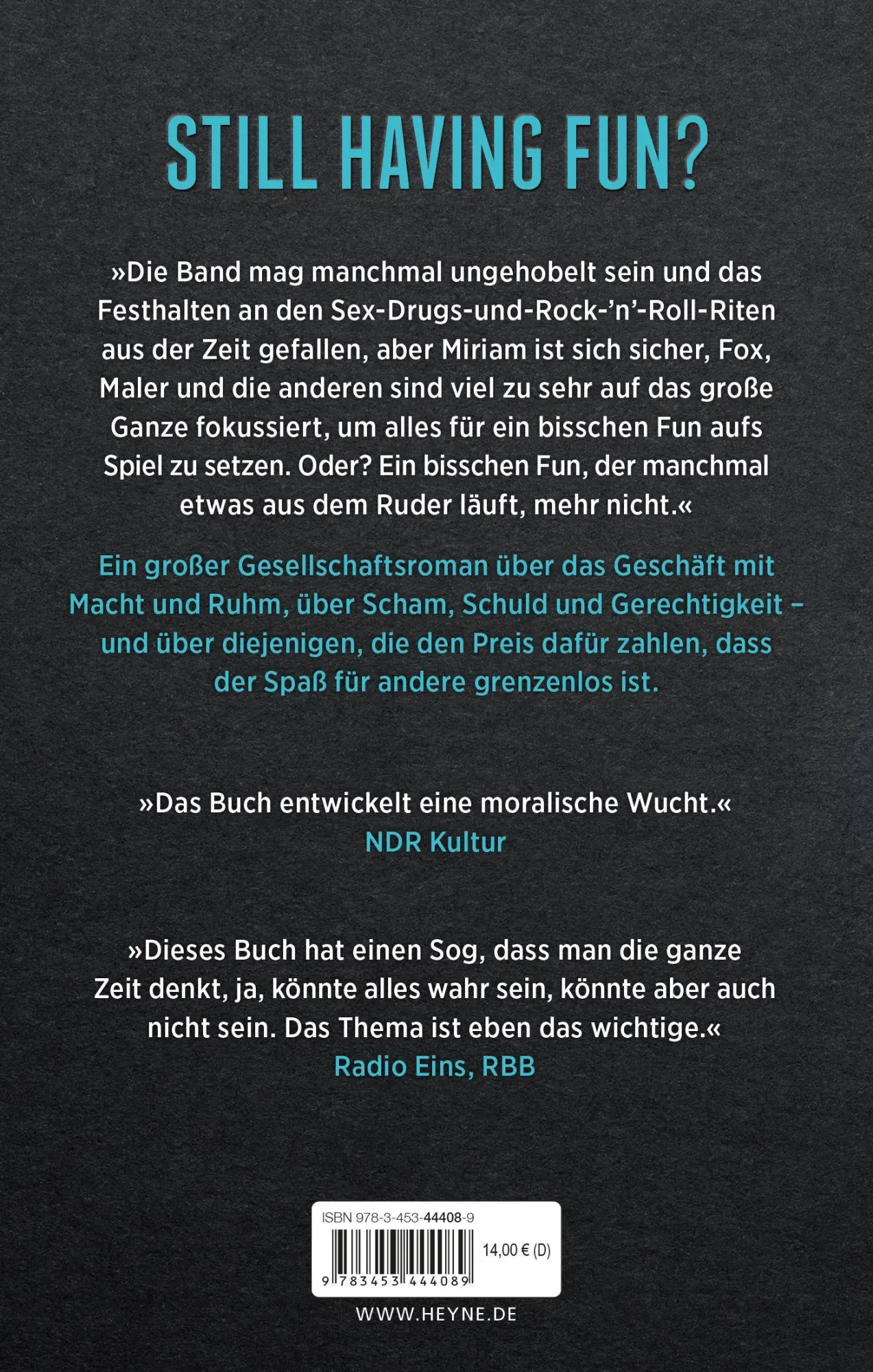 Bild: 9783453444089 | Fun | Roman - Ausstattung mit Farbschnitt | Bela B Felsenheimer | Buch