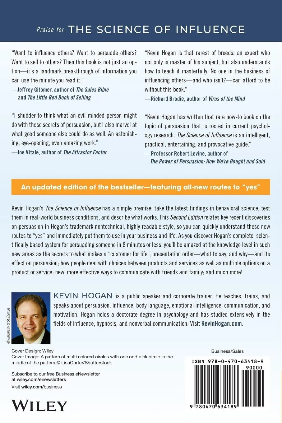Rückseite: 9780470634189 | The Science of Influence | Kevin Hogan | Taschenbuch | 320 S. | 2010