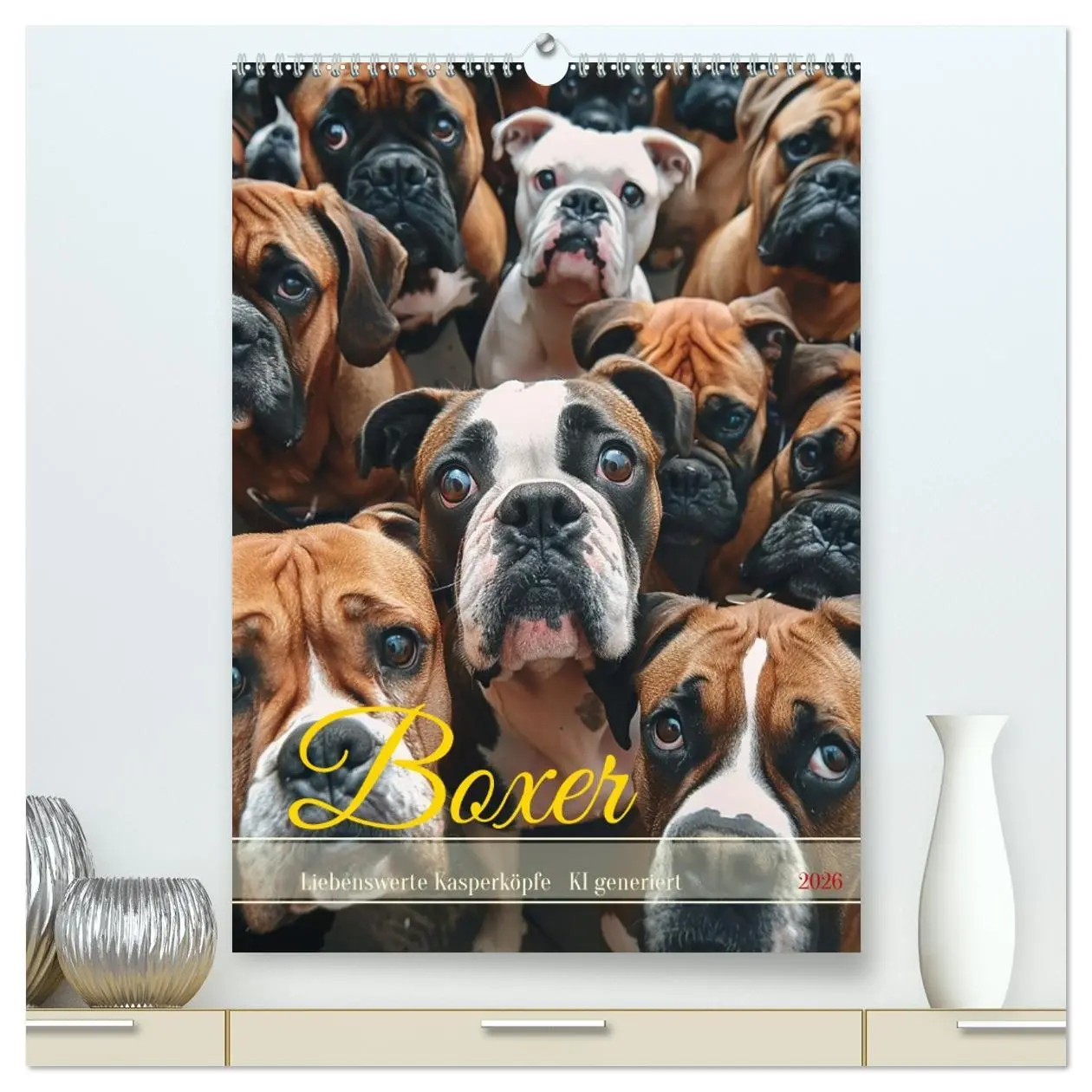 Cover: 9783516274189 | Boxer - Liebenswerte Kasperköpfe (hochwertiger Premium Wandkalender...
