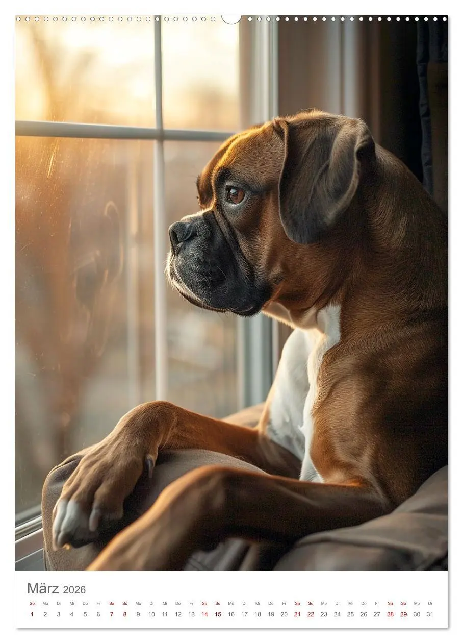 Bild: 9783516274189 | Boxer - Liebenswerte Kasperköpfe (hochwertiger Premium Wandkalender...