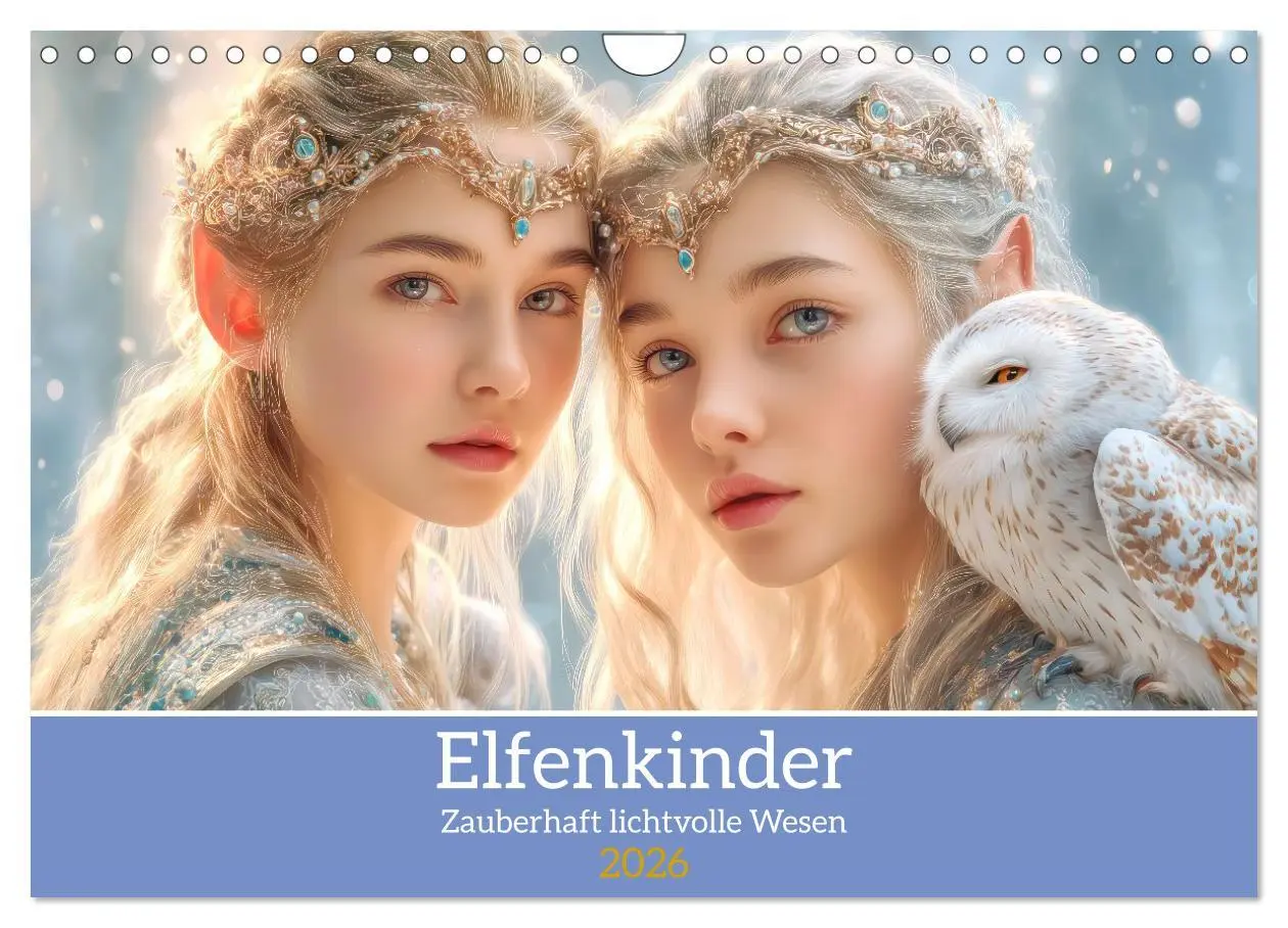 Cover: 9783516584189 | Elfenkinder - Zauberhaft lichtvolle Wesen (Wandkalender 2026 DIN A4...