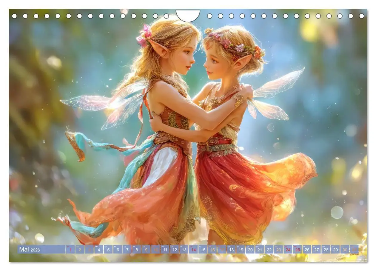 Bild: 9783516584189 | Elfenkinder - Zauberhaft lichtvolle Wesen (Wandkalender 2026 DIN A4...