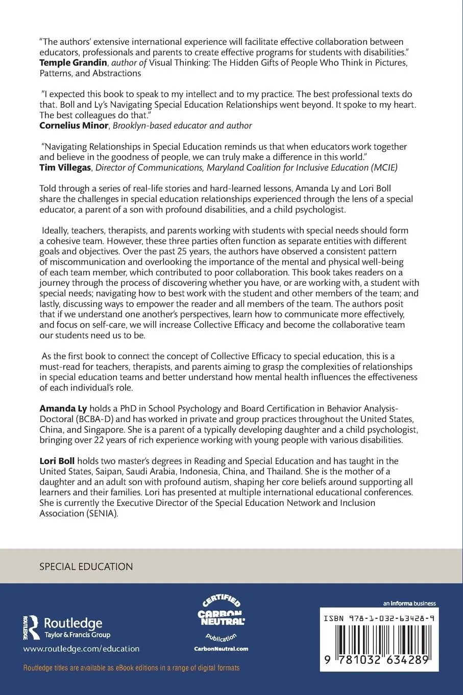 Rückseite: 9781032634289 | Navigating Special Education Relationships | Amanda Ly (u. a.) | Buch
