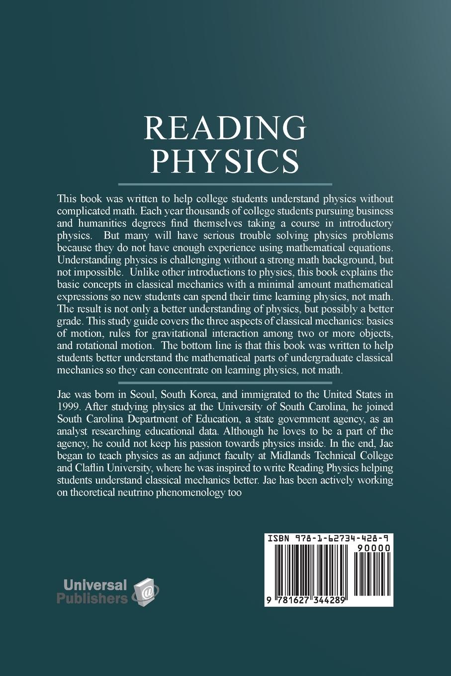 Rückseite: 9781627344289 | Reading Physics | Jae Jun Kim | Taschenbuch | Kartoniert / Broschiert