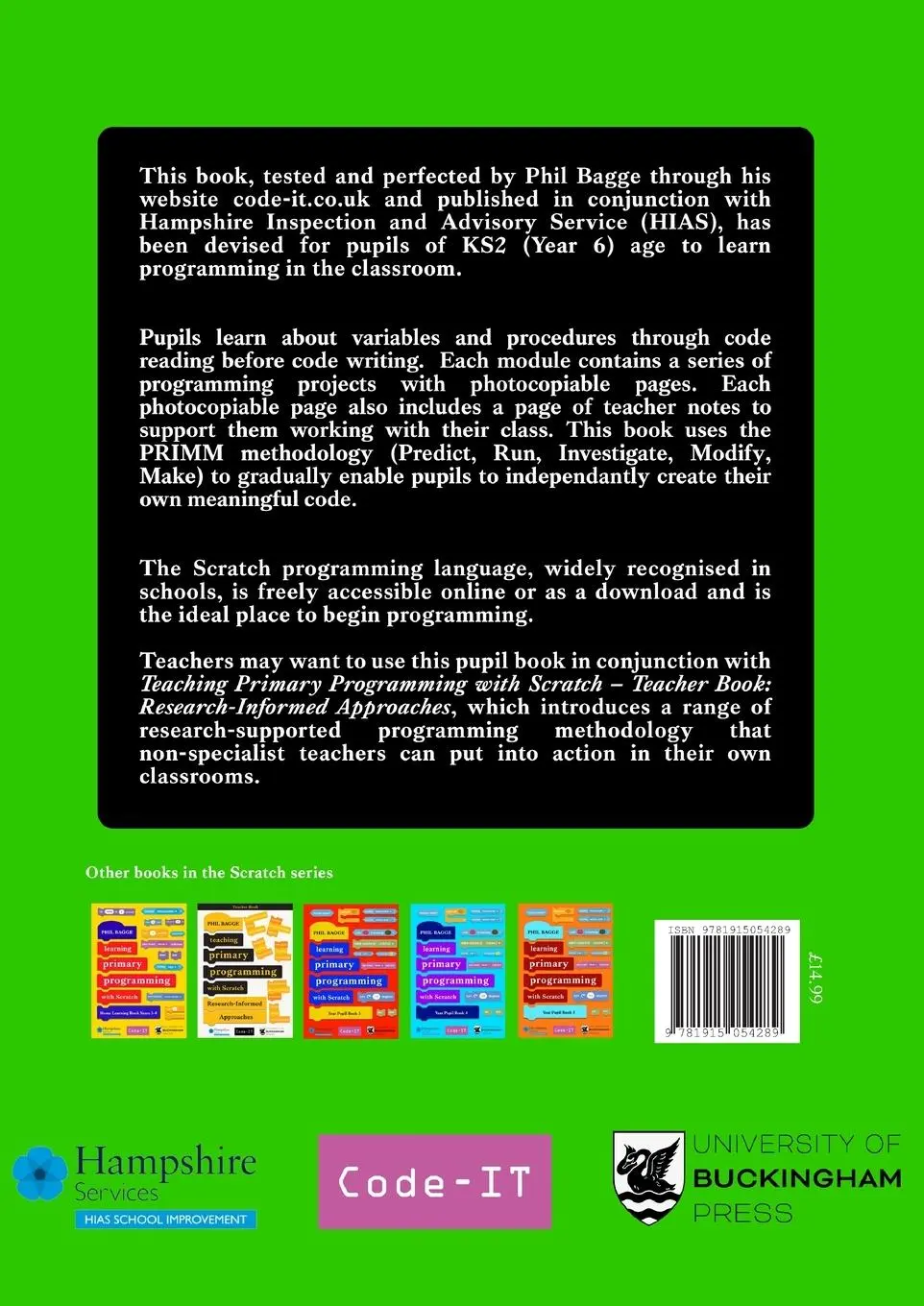 Rückseite: 9781915054289 | Teaching Primary Programming with Scratch Pupil Book Year 6 | Bagge