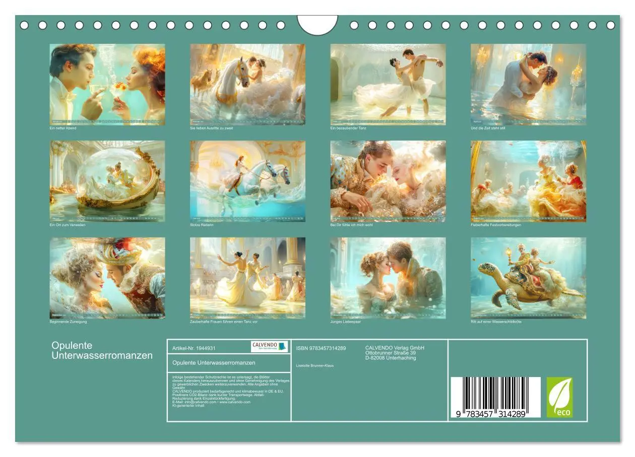 Bild: 9783457314289 | Opulente Unterwasserromanzen (Wandkalender 2026 DIN A4 quer),...