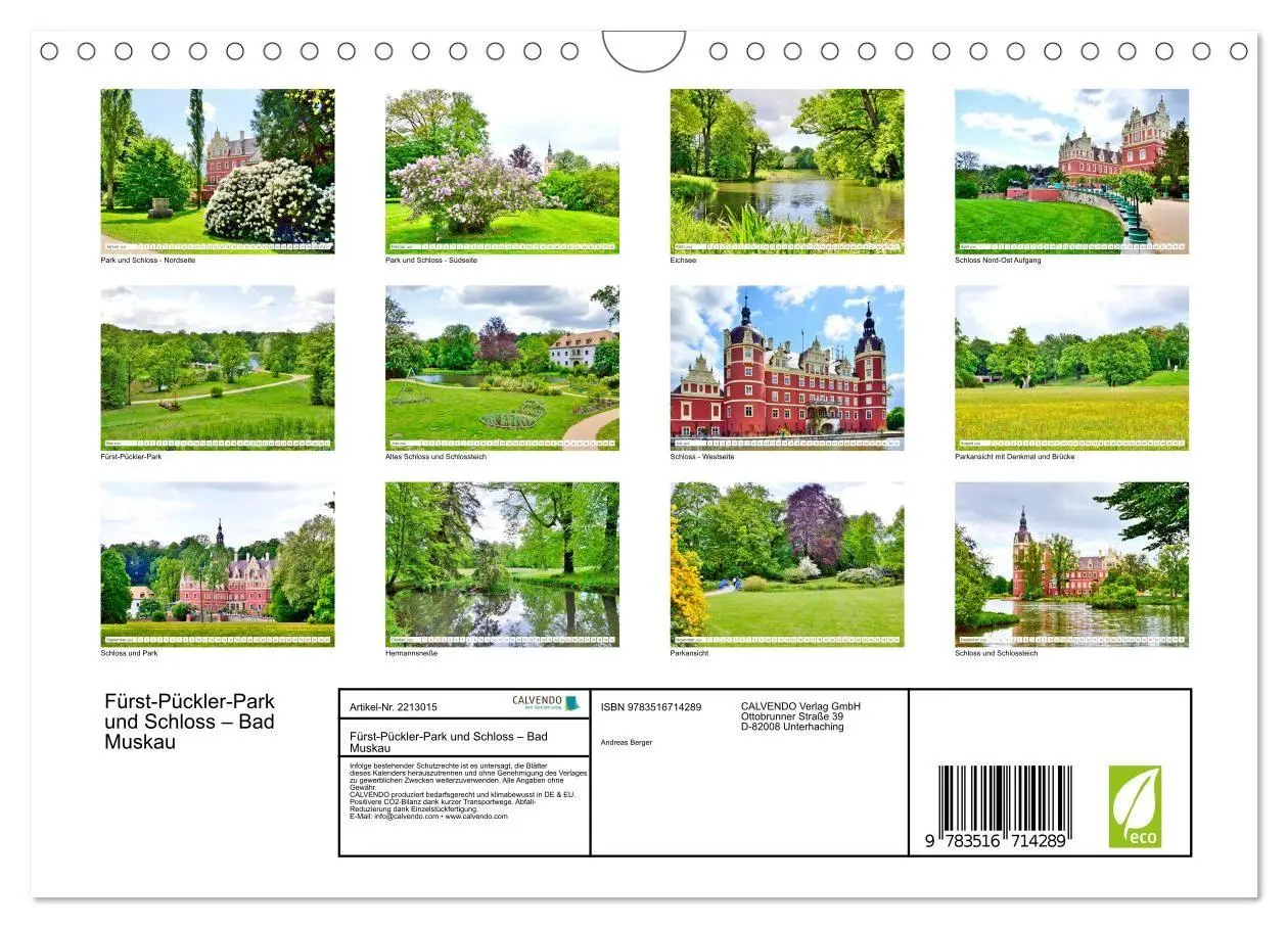 Bild: 9783516714289 | Fürst-Pückler-Park und Schloss - Bad Muskau (Wandkalender 2026 DIN...