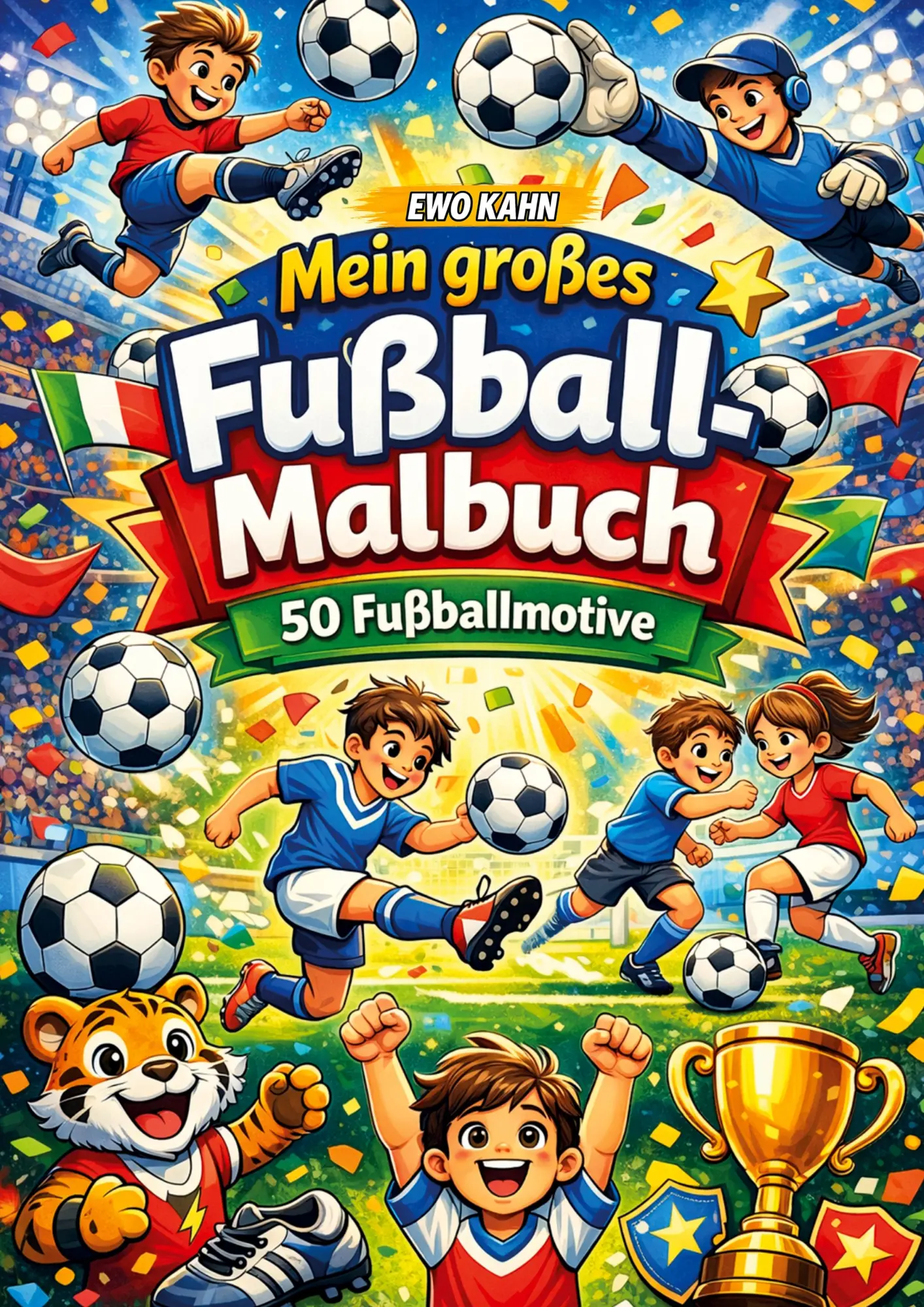 Cover: 9783696384289 | Mein großes Fußball-Malbuch | Ewo Kahn | Taschenbuch | 54 S. | Deutsch