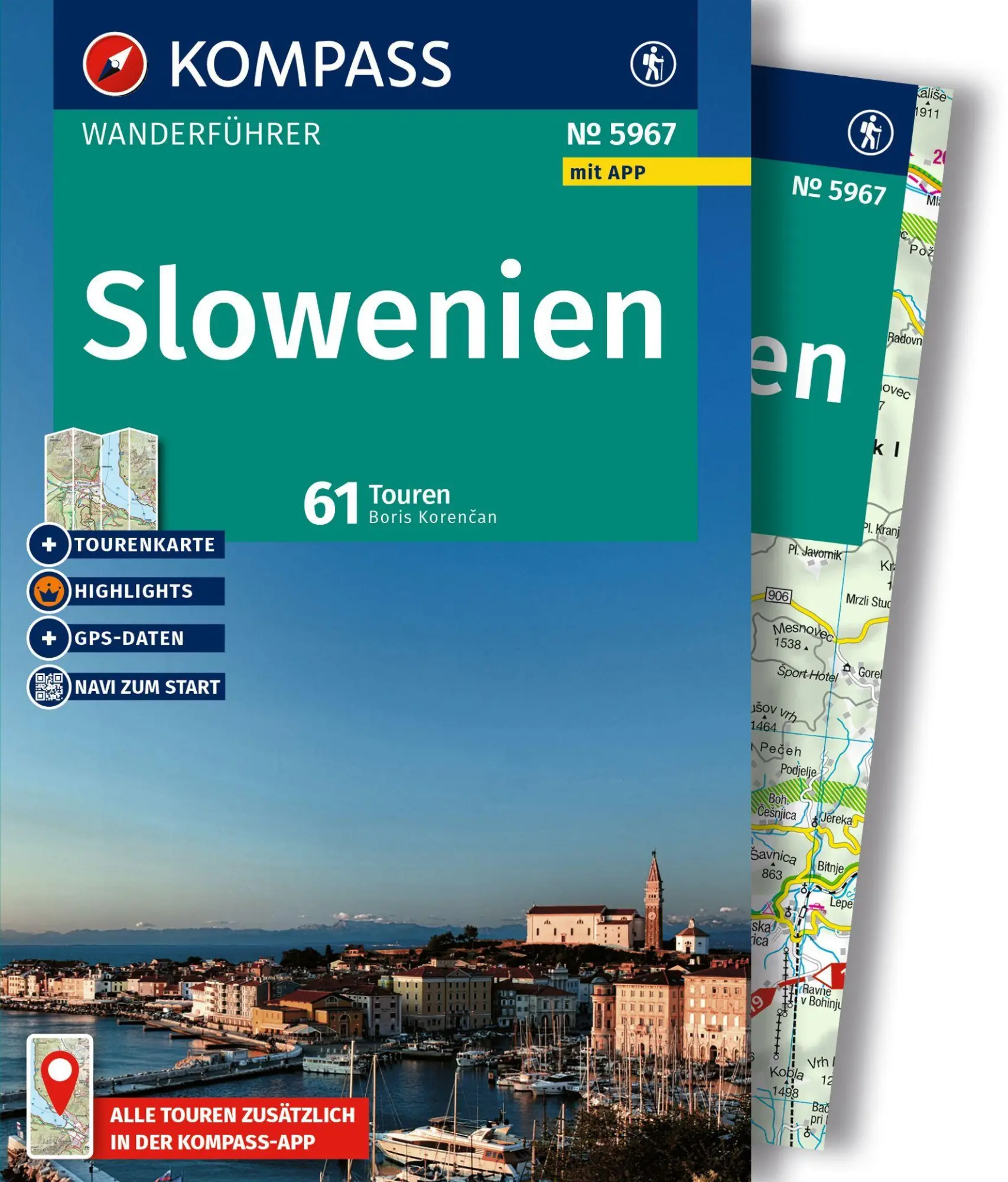 Cover: 9783991544289 | KOMPASS Wanderführer Slowenien, 61 Touren mit Extra-Tourenkarte | Buch