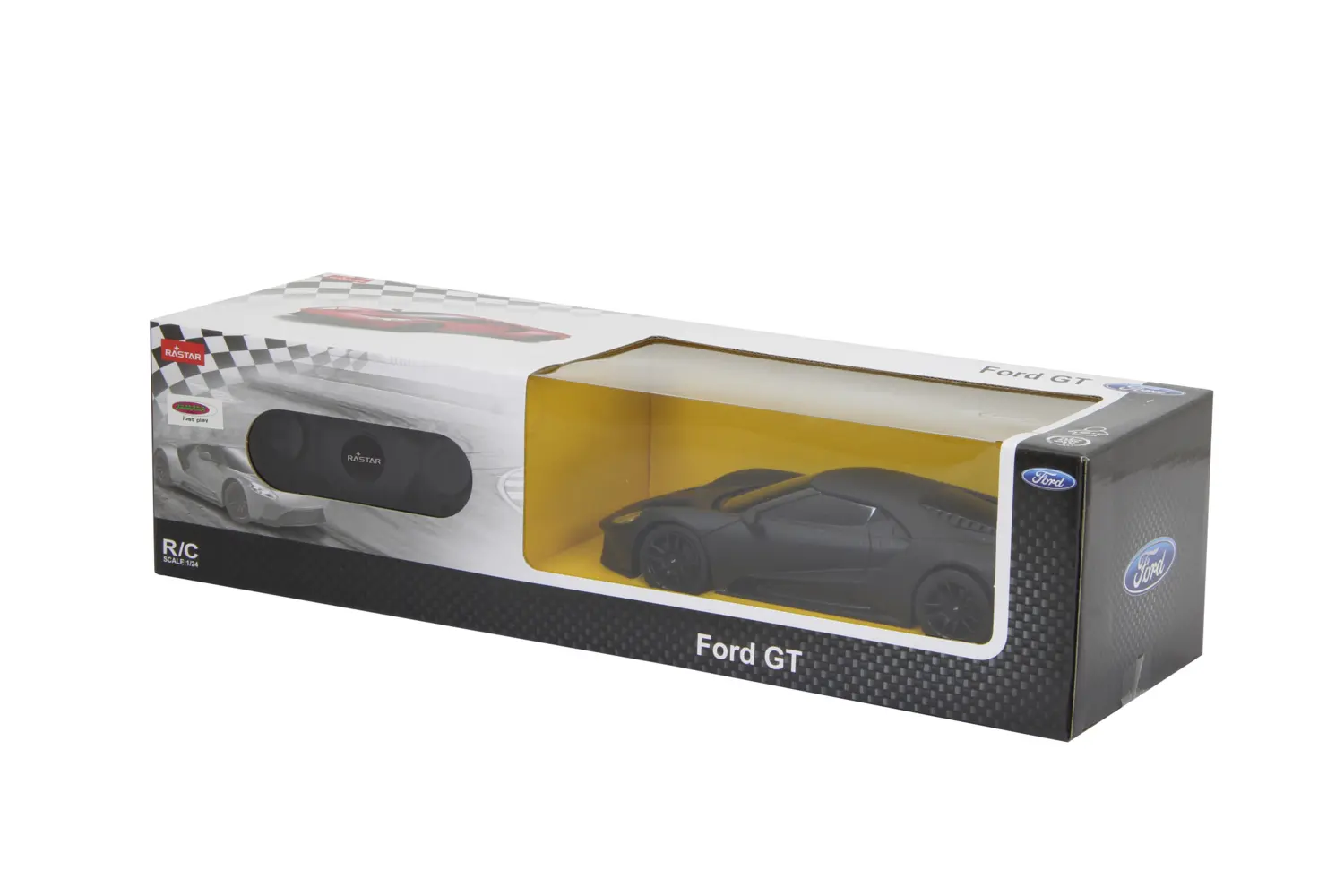 Cover: 4042774444389 | Jamara Ford GT 1:24 schwarz matt 2,4GHz | In Karton mit Sichtfenster