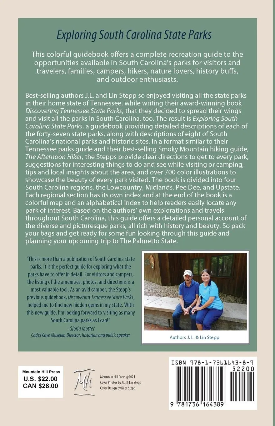 Rückseite: 9781736164389 | Exploring South Carolina State Parks | J. L. And Lin Stepp | Buch