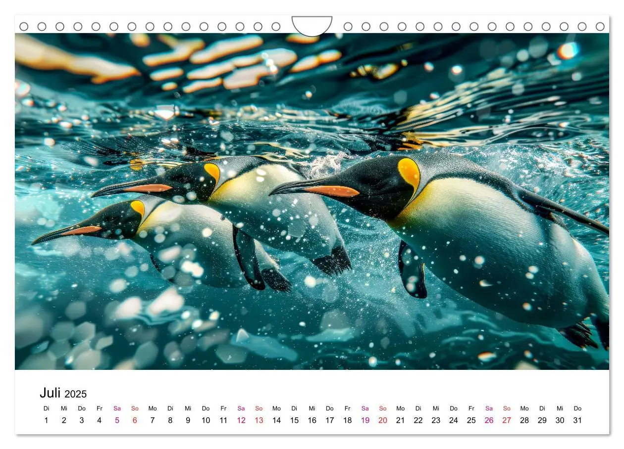 Bild: 9783457164389 | Maritim pur - Pinguine (Wandkalender 2025 DIN A4 quer), CALVENDO...