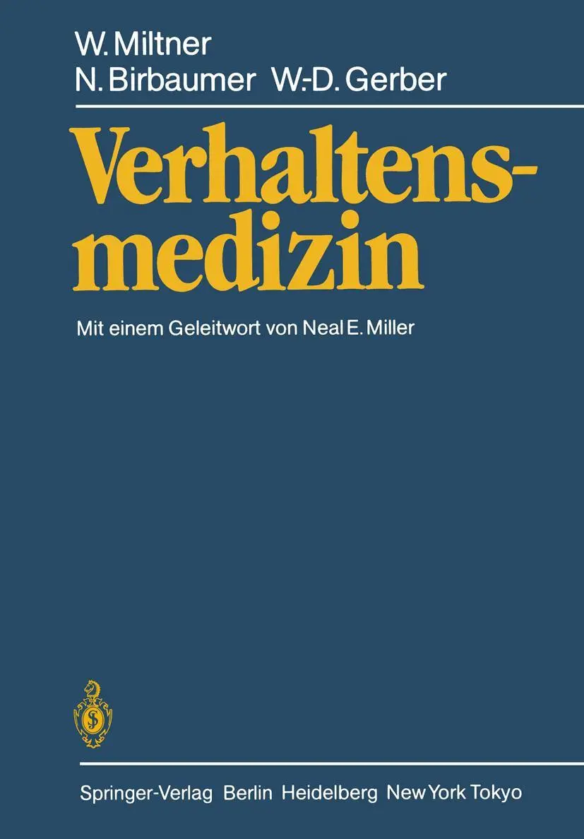 Cover: 9783540154389 | Verhaltensmedizin | Wolfgang Miltner (u. a.) | Taschenbuch | xviii