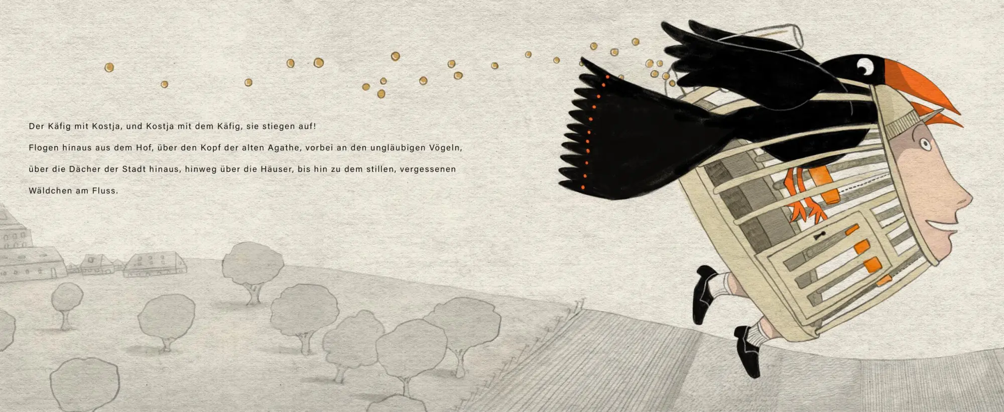 Bild: 9783957284389 | Ein Käfig ging einen Vogel suchen | Andrea Hensgen | Buch | 40 S.