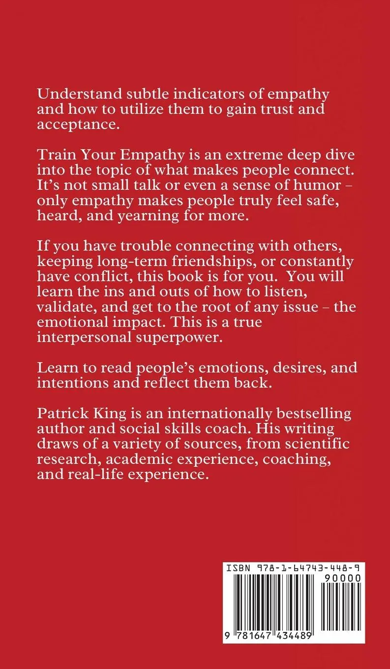 Rückseite: 9781647434489 | Train Your Empathy | Patrick King | Buch | Englisch | 2023