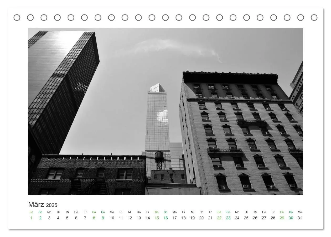 Bild: 9783435374489 | New York in schwarz weiss (Tischkalender 2025 DIN A5 quer),...