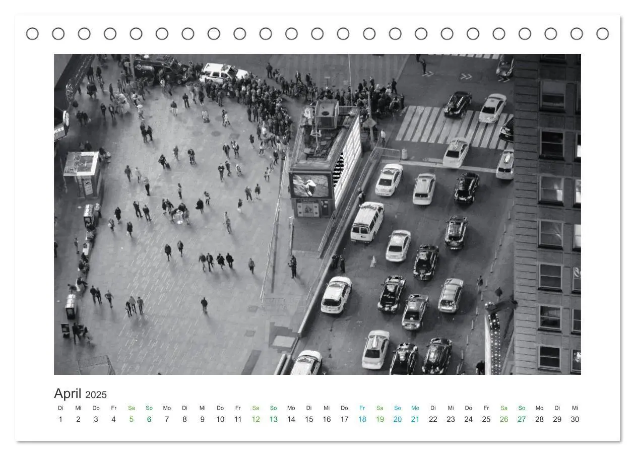 Bild: 9783435374489 | New York in schwarz weiss (Tischkalender 2025 DIN A5 quer),...