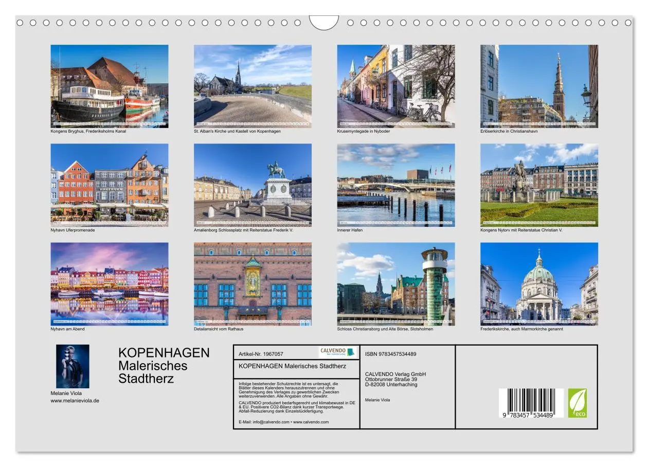 Bild: 9783457534489 | KOPENHAGEN Malerisches Stadtherz (Wandkalender 2026 DIN A3 quer),...