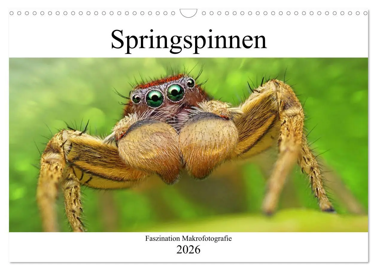 Cover: 9783457844489 | Faszination Makrofotografie: Springspinnen (Wandkalender 2026 DIN...