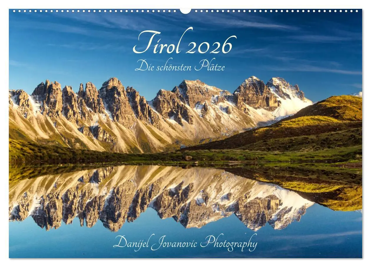 Cover: 9783457834589 | Tirol 2026 - die schönsten Plätze (Wandkalender 2026 DIN A2 quer),...