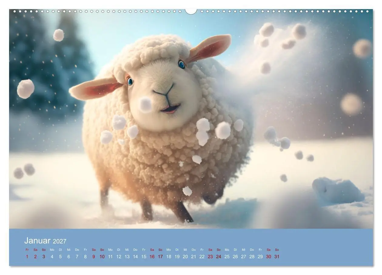 Bild: 9783569324589 | Die Schafe sind los Wollige Aussichten (Wandkalender 2027 DIN A2...