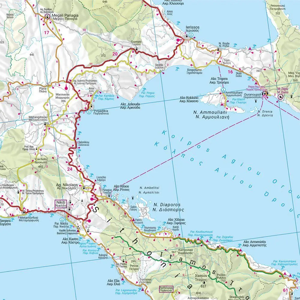 Bild: 9783707924589 | freytag &amp; berndt Straßenkarte Chalkidiki - Thassos - Olymp 1:150.000