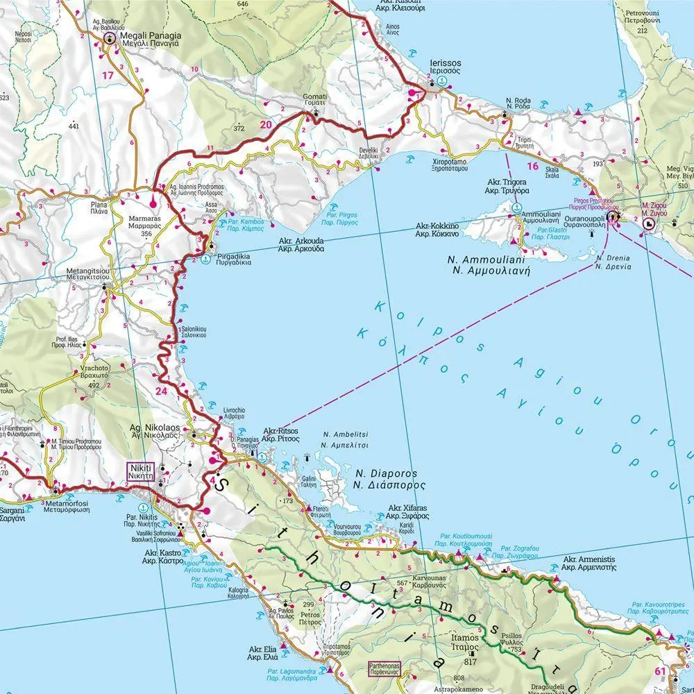 Bild: 9783707924589 | freytag &amp; berndt Straßenkarte Chalkidiki - Thassos - Olymp 1:150.000