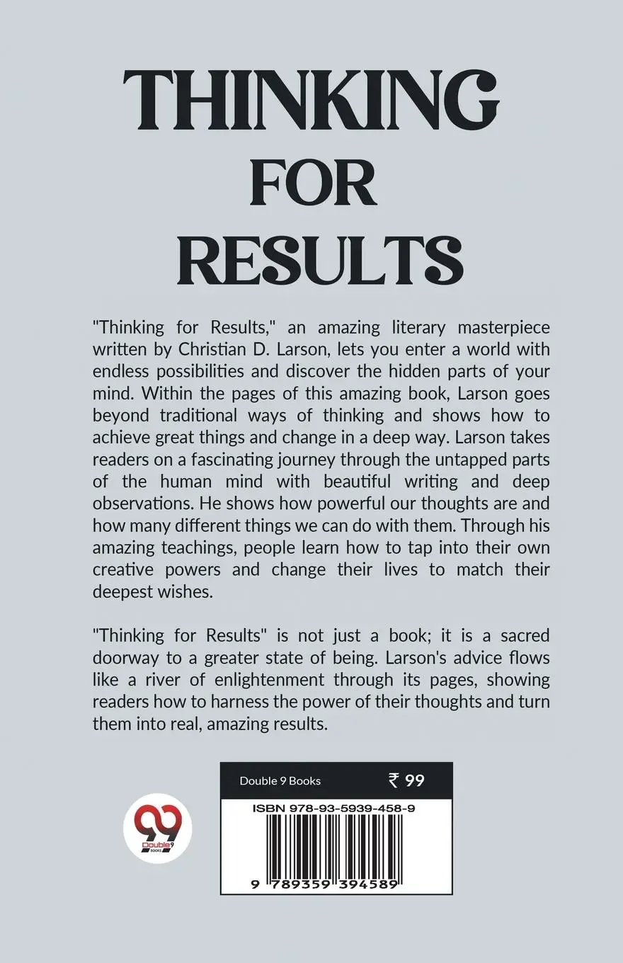 Rückseite: 9789359394589 | THINKING FOR RESULTS | Christian D. Larson | Taschenbuch | Englisch
