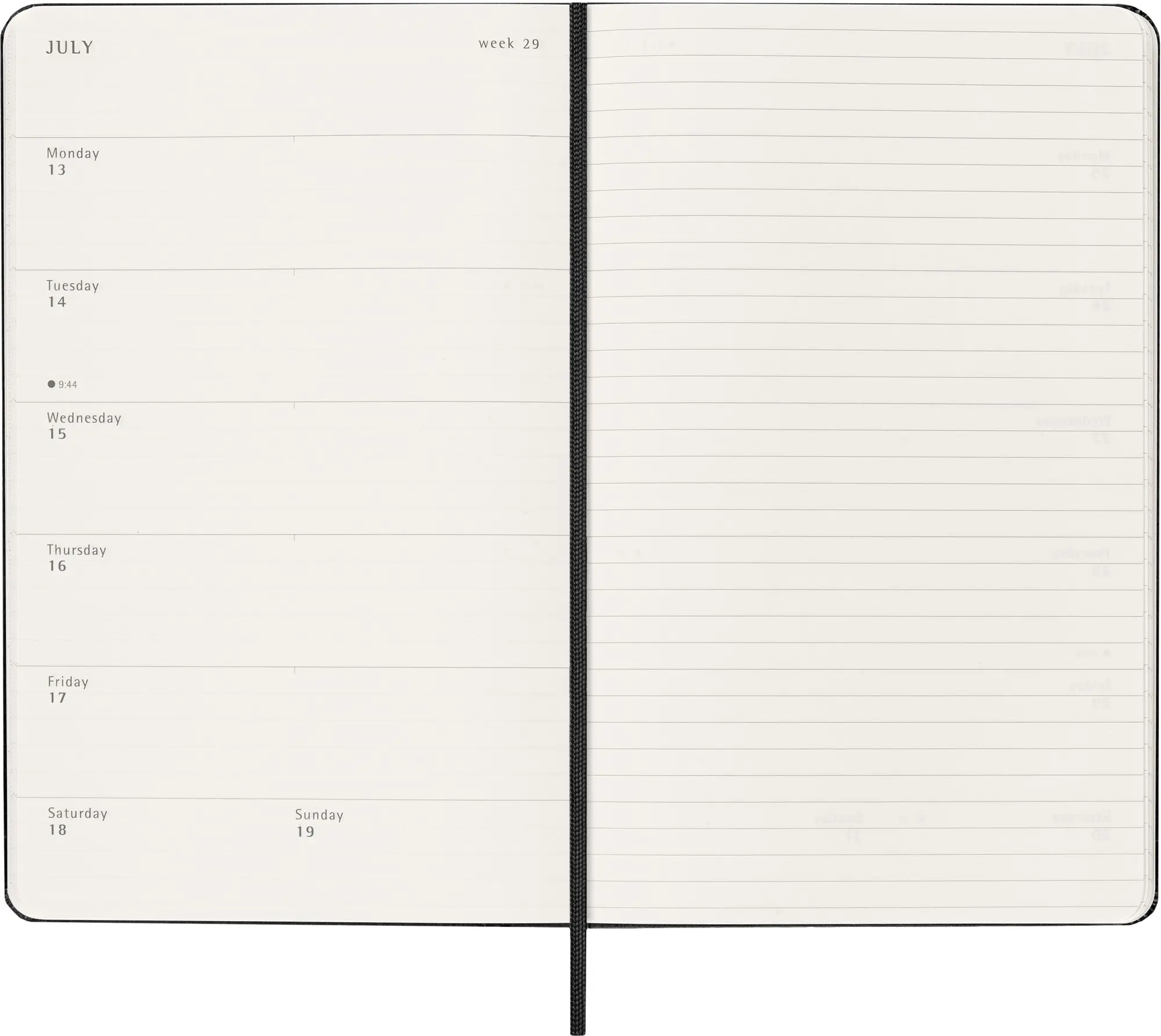 Bild: 8056999274689 | Moleskine 12 Monate Wochen Notizkalender 2026, Large/A5, 1 Wo = 1...
