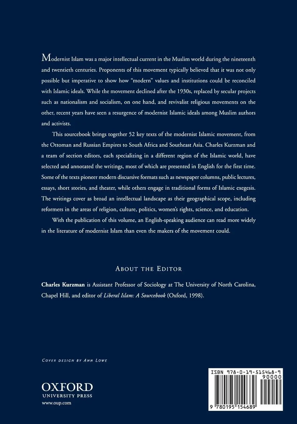 Rückseite: 9780195154689 | Modernist Islam, 1840-1940 | A Sourcebook | Charles Kurzman | Buch