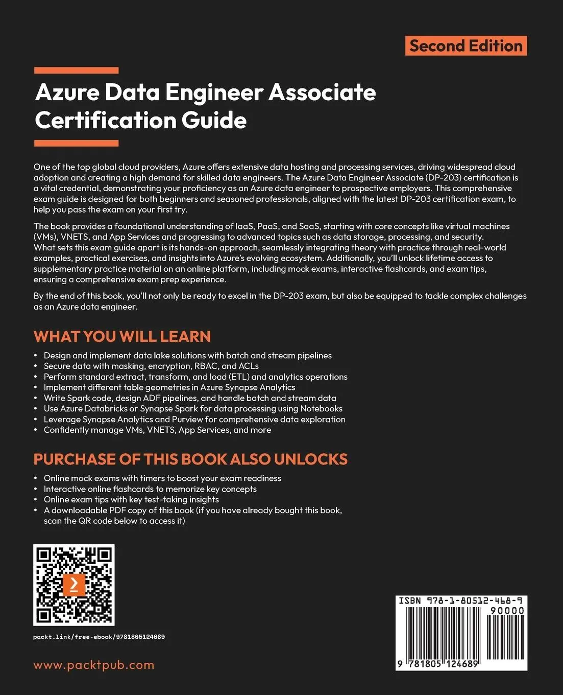 Rückseite: 9781805124689 | Azure Data Engineer Associate Certification Guide - Second Edition