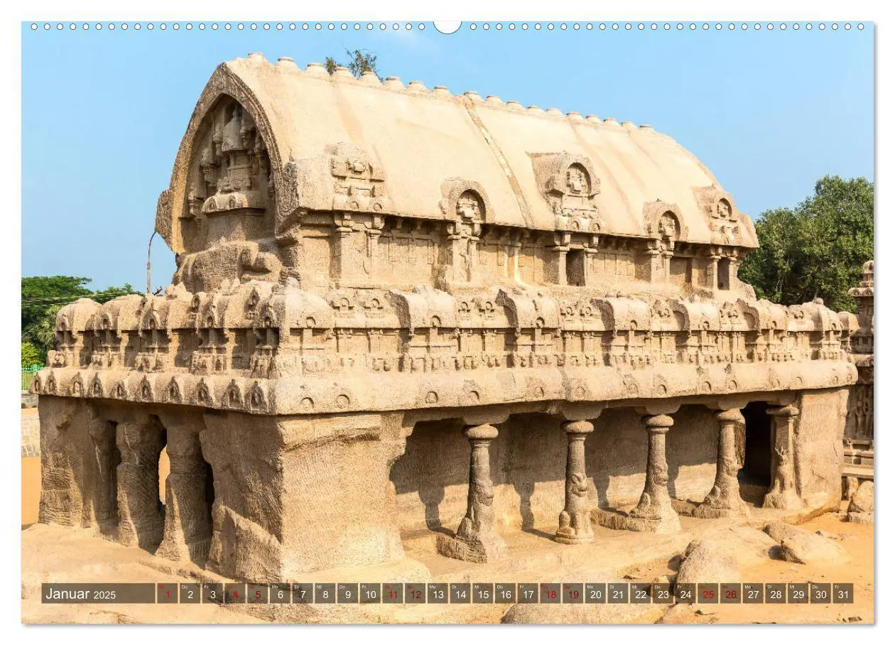 Bild: 9783435284689 | Indien - Mahabalipuram (Wandkalender 2025 DIN A2 quer), CALVENDO...
