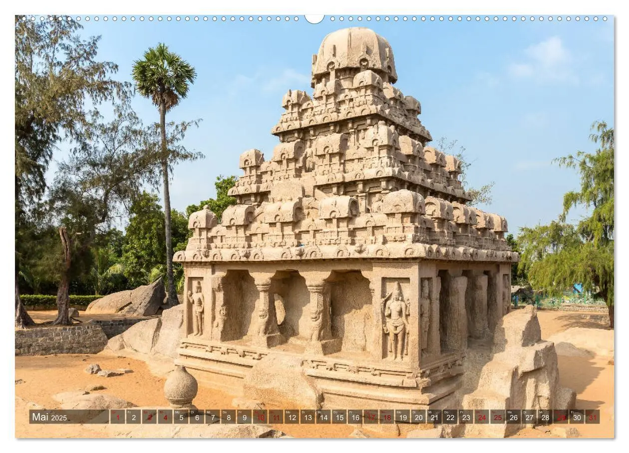 Bild: 9783435284689 | Indien - Mahabalipuram (Wandkalender 2025 DIN A2 quer), CALVENDO...