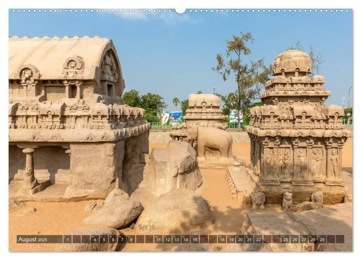 Bild: 9783435284689 | Indien - Mahabalipuram (Wandkalender 2025 DIN A2 quer), CALVENDO...