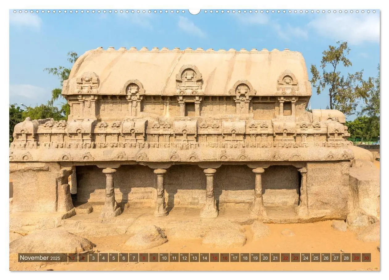 Bild: 9783435284689 | Indien - Mahabalipuram (Wandkalender 2025 DIN A2 quer), CALVENDO...