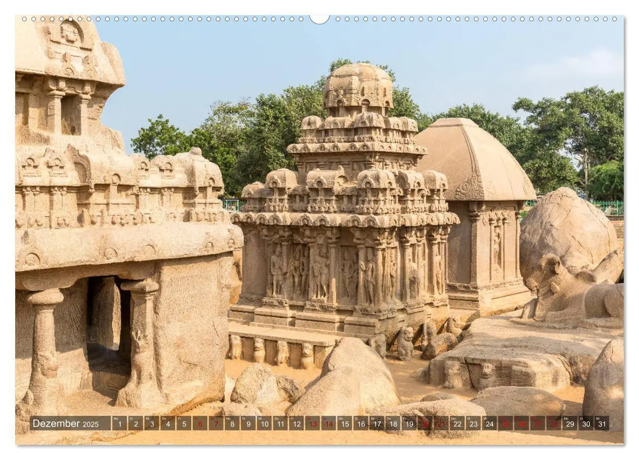 Bild: 9783435284689 | Indien - Mahabalipuram (Wandkalender 2025 DIN A2 quer), CALVENDO...