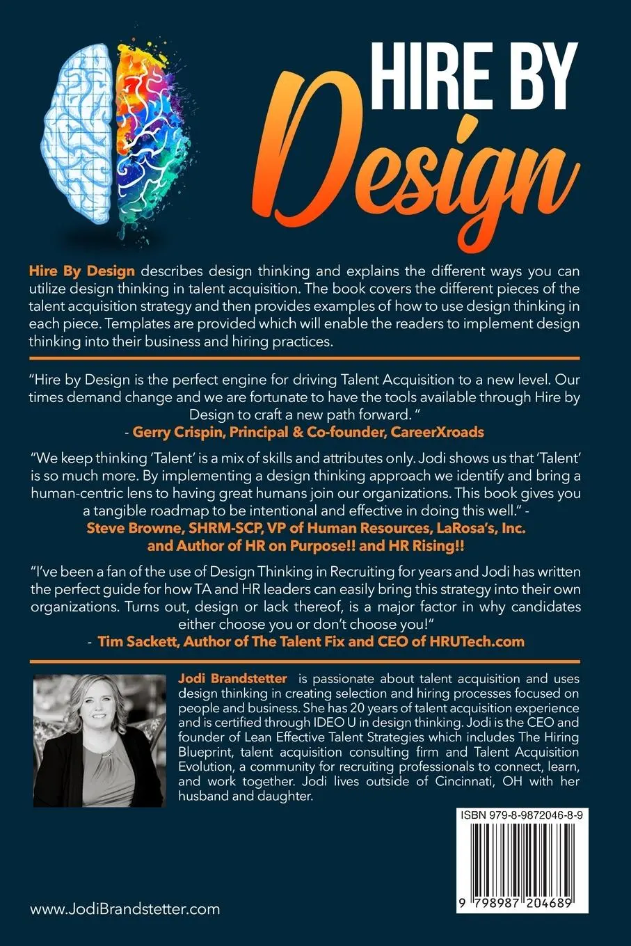 Rückseite: 9798987204689 | Hire By Design | A Hiring Blueprint with Design Thinking | Taschenbuch