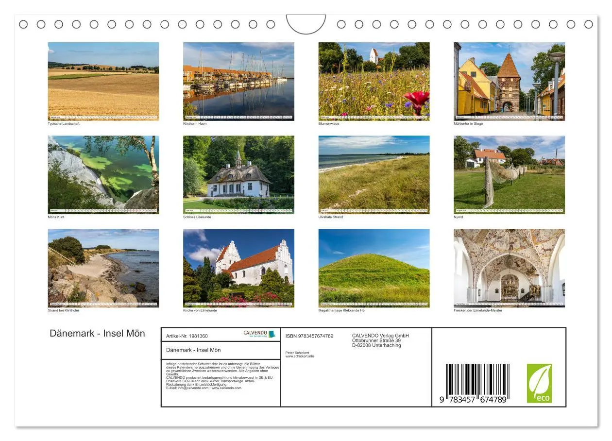Bild: 9783457674789 | Dänemark - Insel Mön (Wandkalender 2026 DIN A4 quer), CALVENDO...