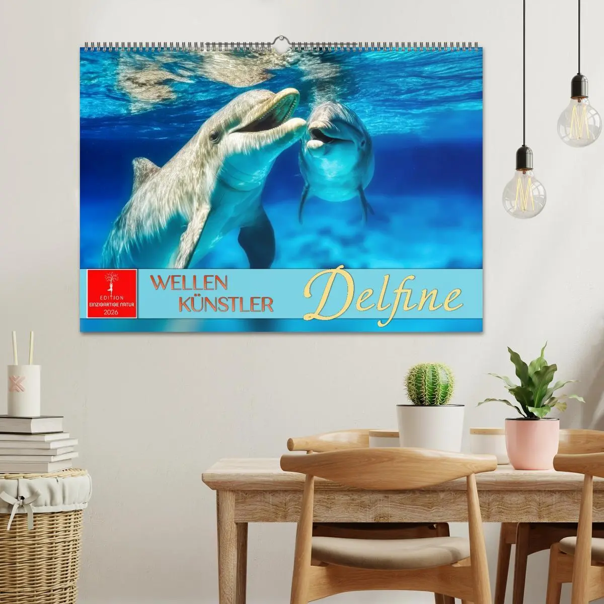 Bild: 9783516214789 | Delfine - Wellen Künstler (Wandkalender 2026 DIN A2 quer), CALVENDO...