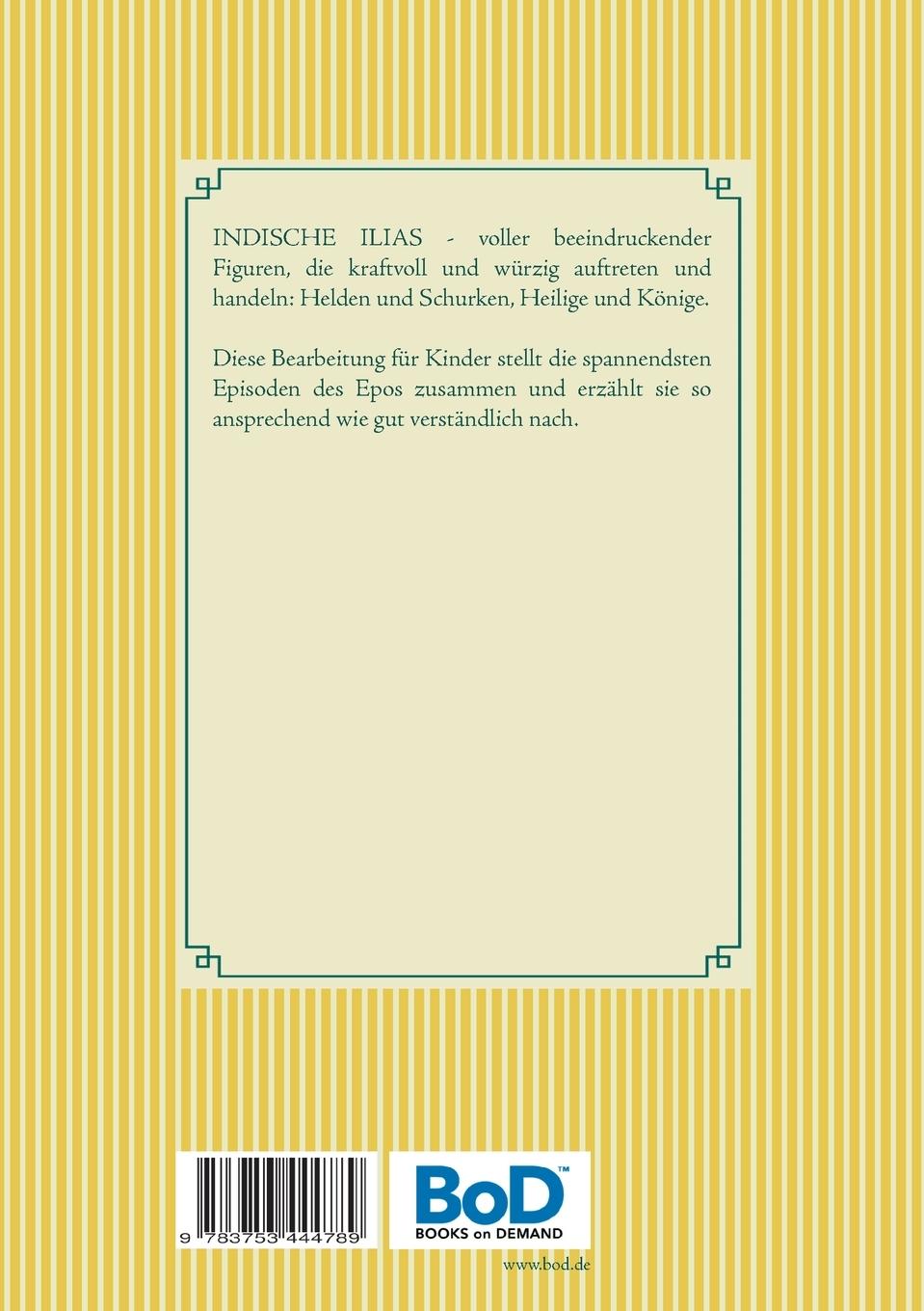 Rückseite: 9783753444789 | Das Mahabharata | Nacherzählt für Kinder und ihre Eltern | Jona Tomke