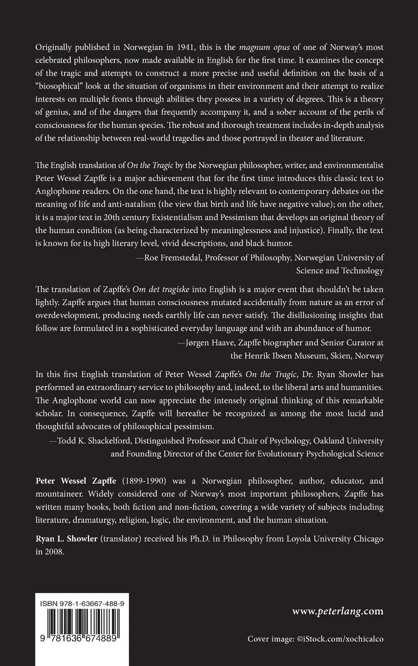 Rückseite: 9781636674889 | On the Tragic | Peter Wessel Zapffe | Buch | Gebunden | Englisch