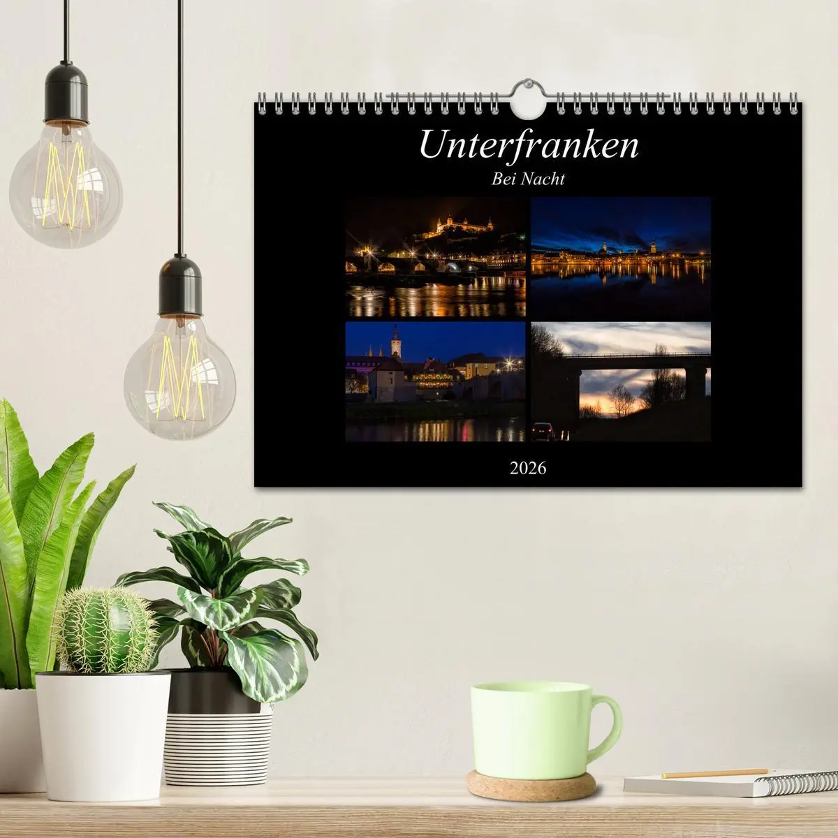 Bild: 9783516064889 | Unterfranken bei Nacht (Wandkalender 2026 DIN A4 quer), CALVENDO...