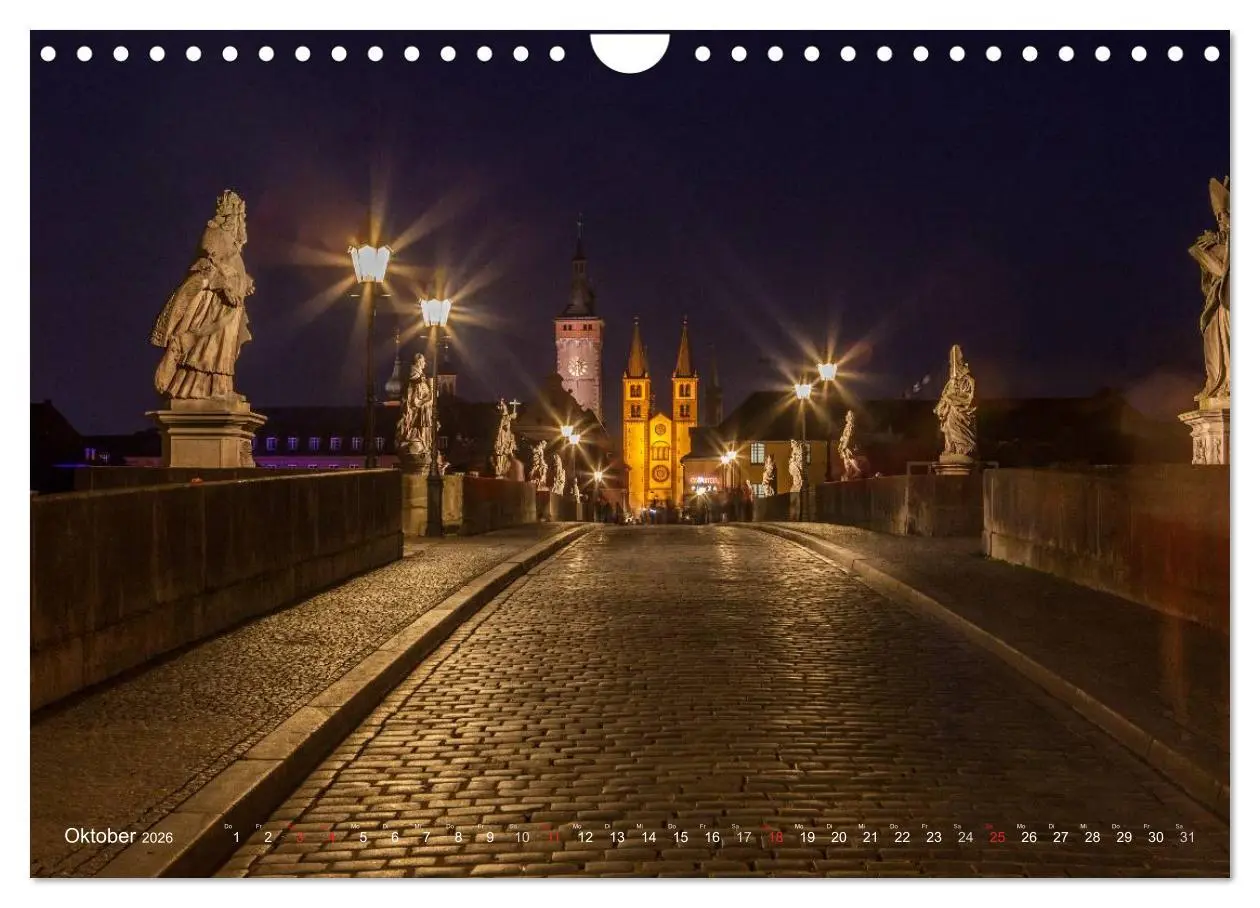 Bild: 9783516064889 | Unterfranken bei Nacht (Wandkalender 2026 DIN A4 quer), CALVENDO...