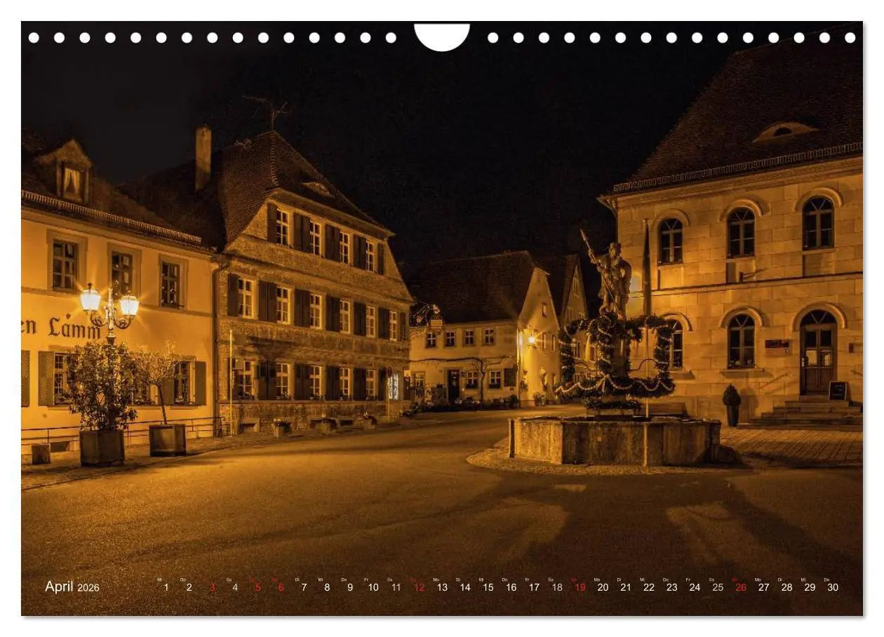 Bild: 9783516064889 | Unterfranken bei Nacht (Wandkalender 2026 DIN A4 quer), CALVENDO...
