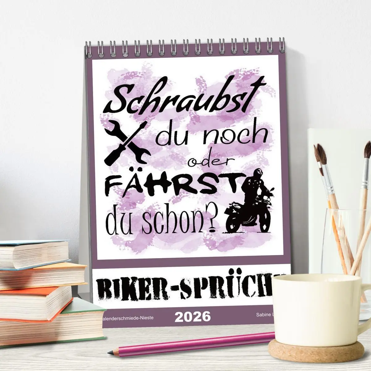 Bild: 9783516374889 | Biker-Sprüche (Tischkalender 2026 DIN A5 hoch), CALVENDO...