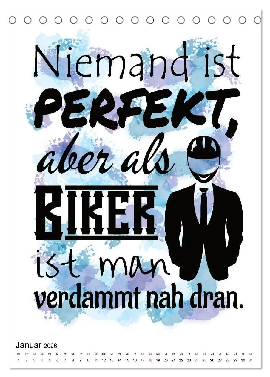 Bild: 9783516374889 | Biker-Sprüche (Tischkalender 2026 DIN A5 hoch), CALVENDO...