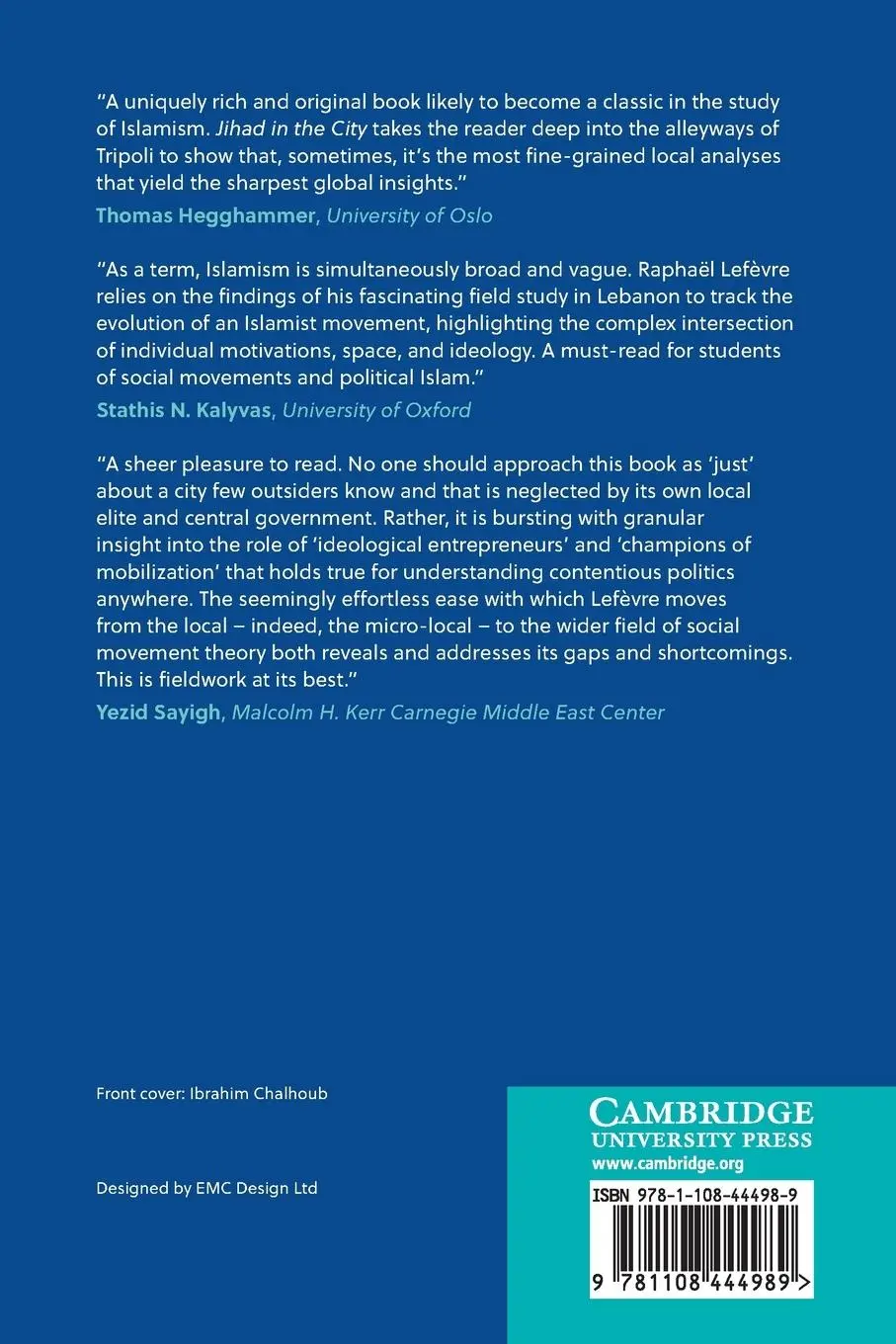Rückseite: 9781108444989 | Jihad in the City | Raphaël Lefèvre | Taschenbuch | Englisch | 2021