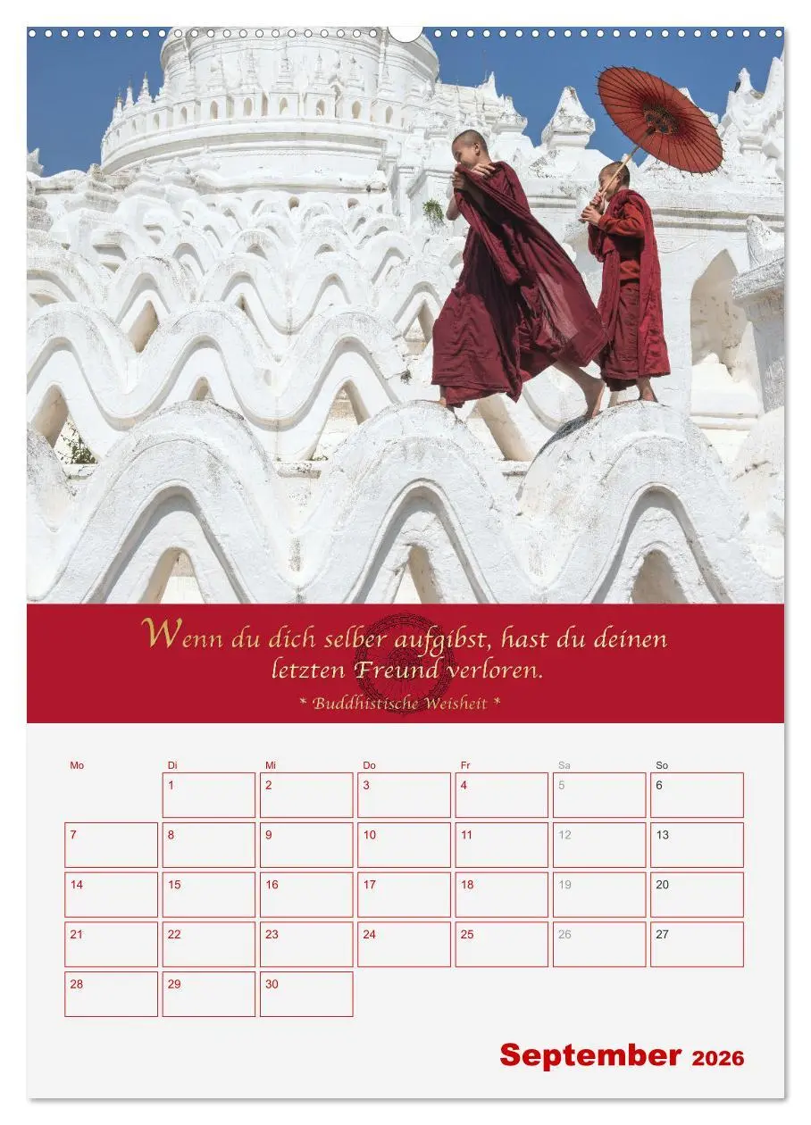Bild: 9783516364989 | Buddhistische Weisheiten - DER ROTE SCHIRM (hochwertiger Premium...
